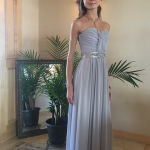 Gorgeous iceblue-grey prom dress